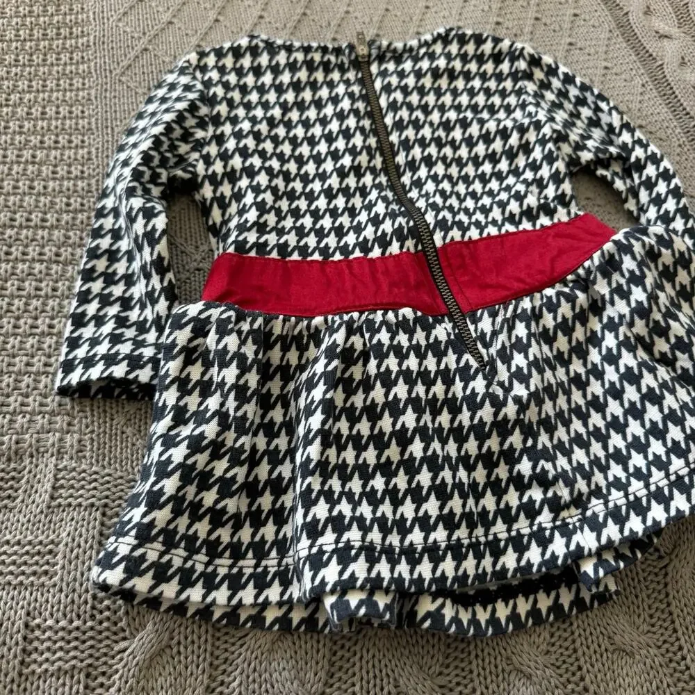 Persnickety houndstooth Peplum Top ~ 3